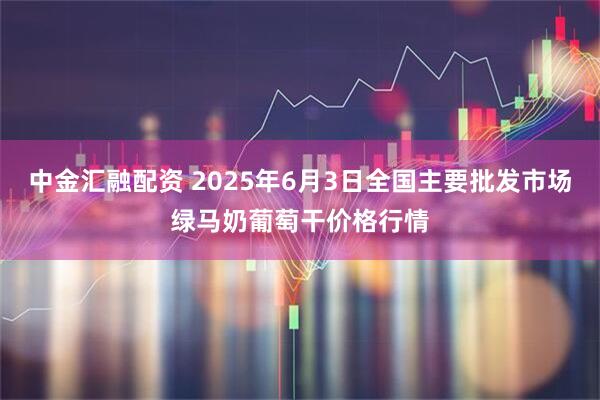 中金汇融配资 2025年6月3日全国主要批发市场绿马奶葡萄干价格行情