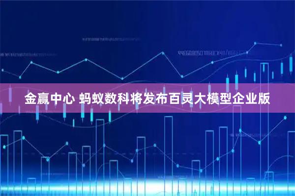 金赢中心 蚂蚁数科将发布百灵大模型企业版